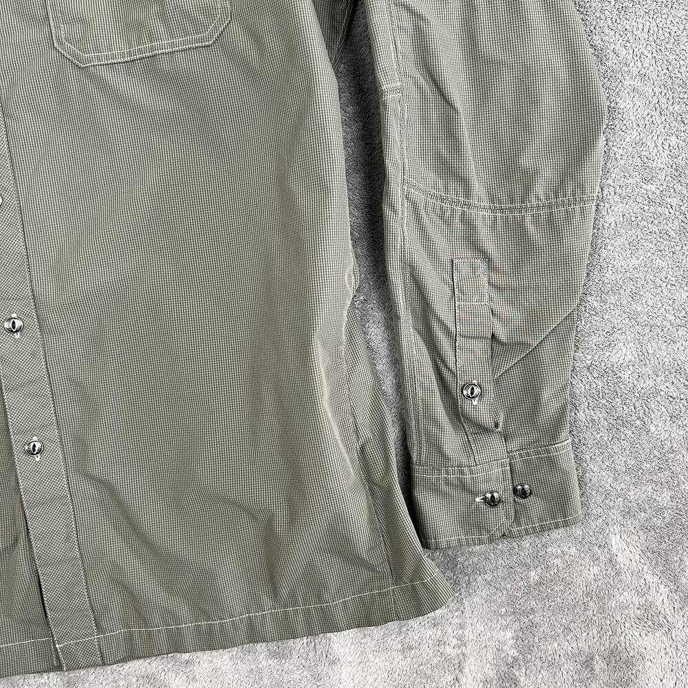 Kuhl Long Sleeve Button Down Shirt Mens M Eluxur Green/Gray Performance - Picture 5 of 10